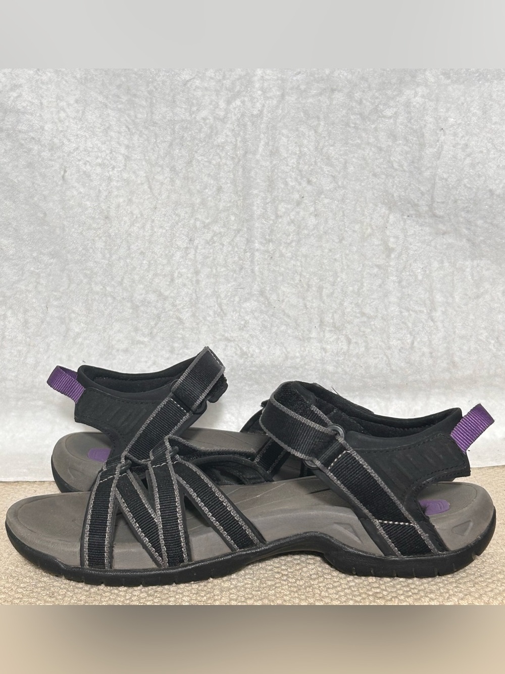 Teva Womens Black Tirra Strap Athletic Sports Hiking Sandals Shoes SZ US 7.5 - Picture 7 of 11